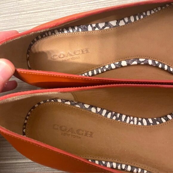 Coach Oakland Vegan Leather Flats Pointed Toe Size 7B - Picture 10 of 14
